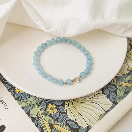 Inspired Confidence - Aquamarine Clear Quartz Courage Bracelet