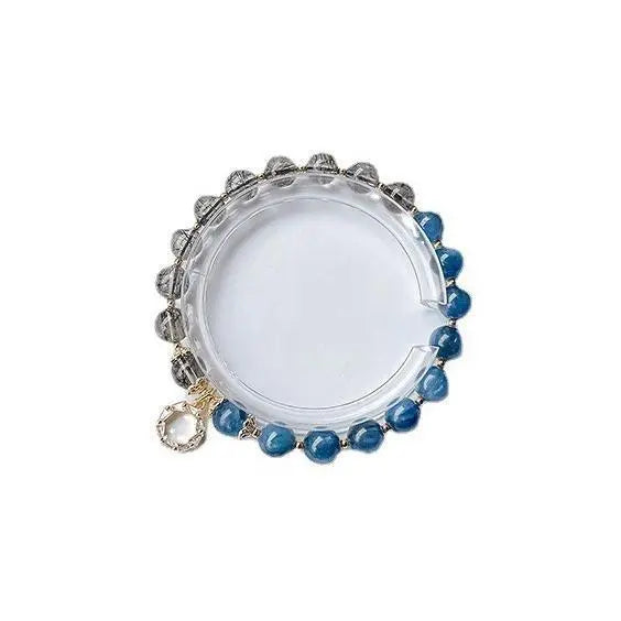 Wise Glance - Black Rutilated Quartz Kyanite Wisdom Charm Bracelet