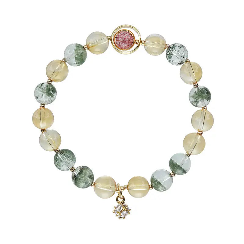 Positive Magnet - Green Phantom Quartz Citrine Luck Bracelet