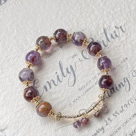 Positive Magnet - Purple Phantom Quartz Luck Bracelet