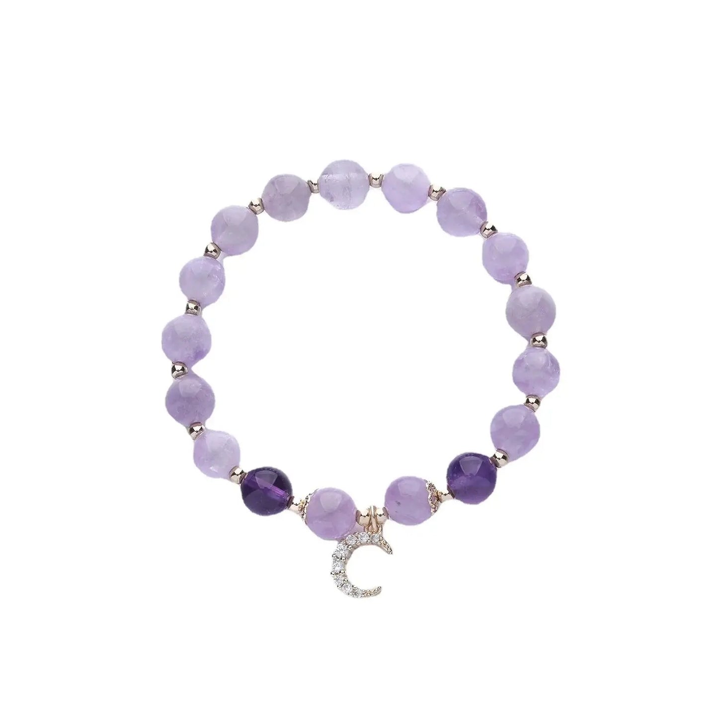 Wise Glance - Amethyst Wisdom Charm Bracelet - Chene Blue