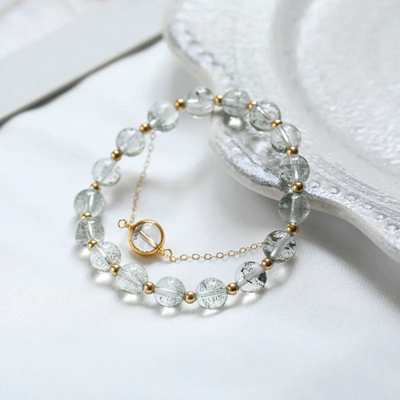 Positive Magnet - Green Phantom Quartz Luck Charm Bracelet