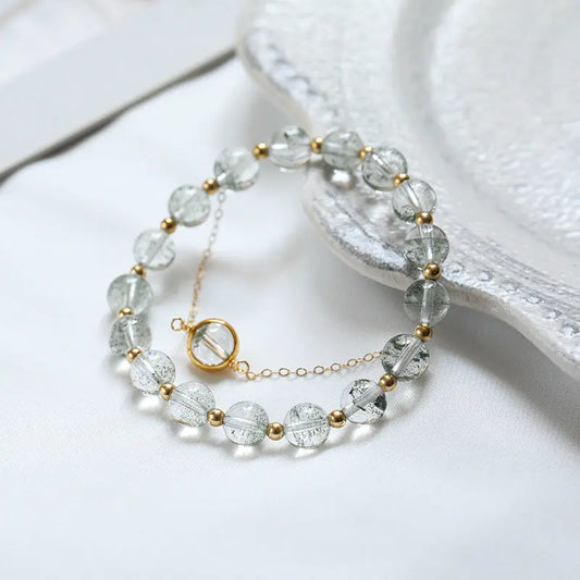 Positive Magnet - Green Phantom Quartz Luck Charm Bracelet