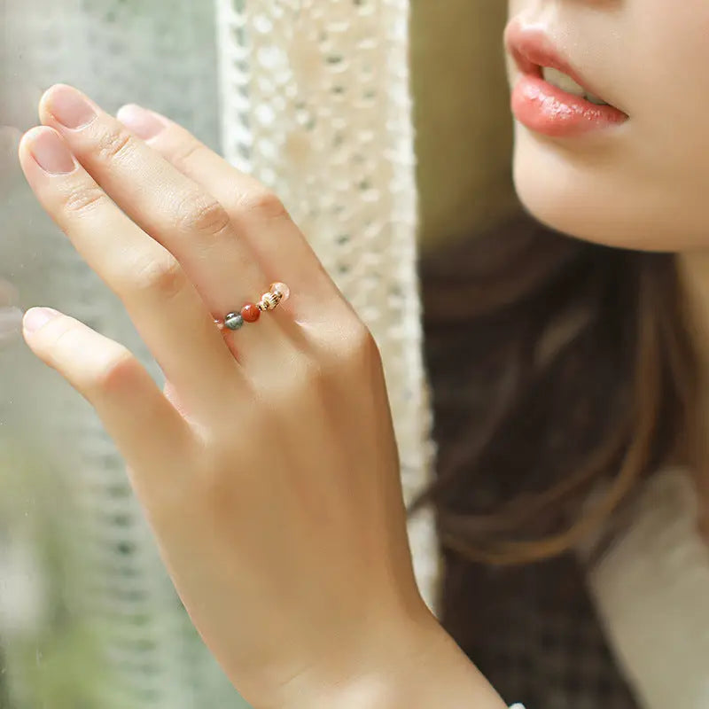 Positive Magnet -Crystal Multicolored Luck Ring