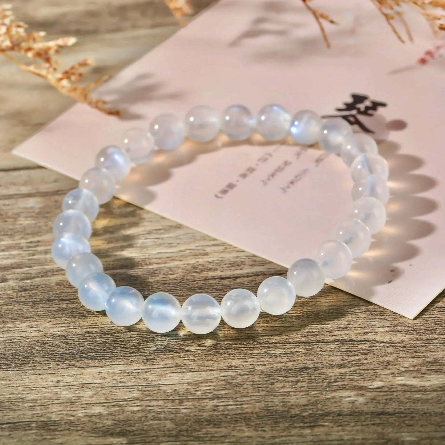 Peaceful Heart - Moonstone Balance Bracelet - Chene Blue