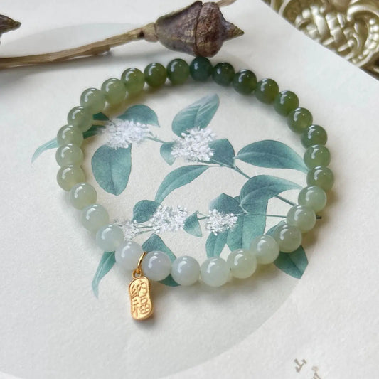 Positive Magnet - Nephrite Jade Energy Luck Bracelet