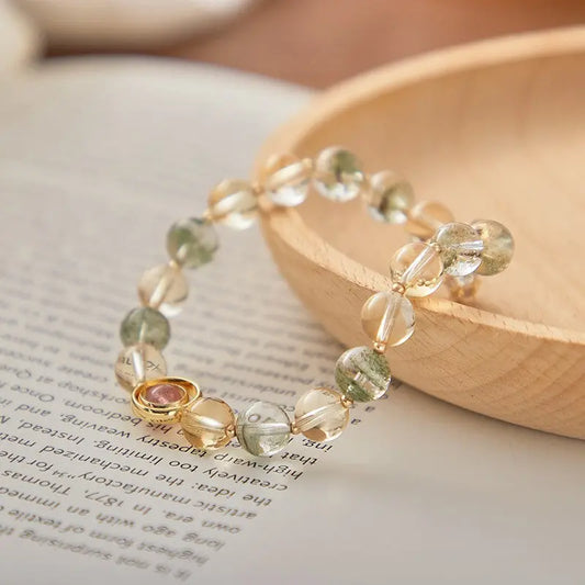 Positive Magnet - Green Phantom Quartz Citrine Luck Bracelet