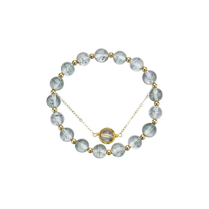 Positive Magnet - Green Phantom Quartz Luck Charm Bracelet
