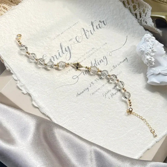 Ultimate Healing - Black Rutilated Quartz Protection Bracelet - Chene Blue