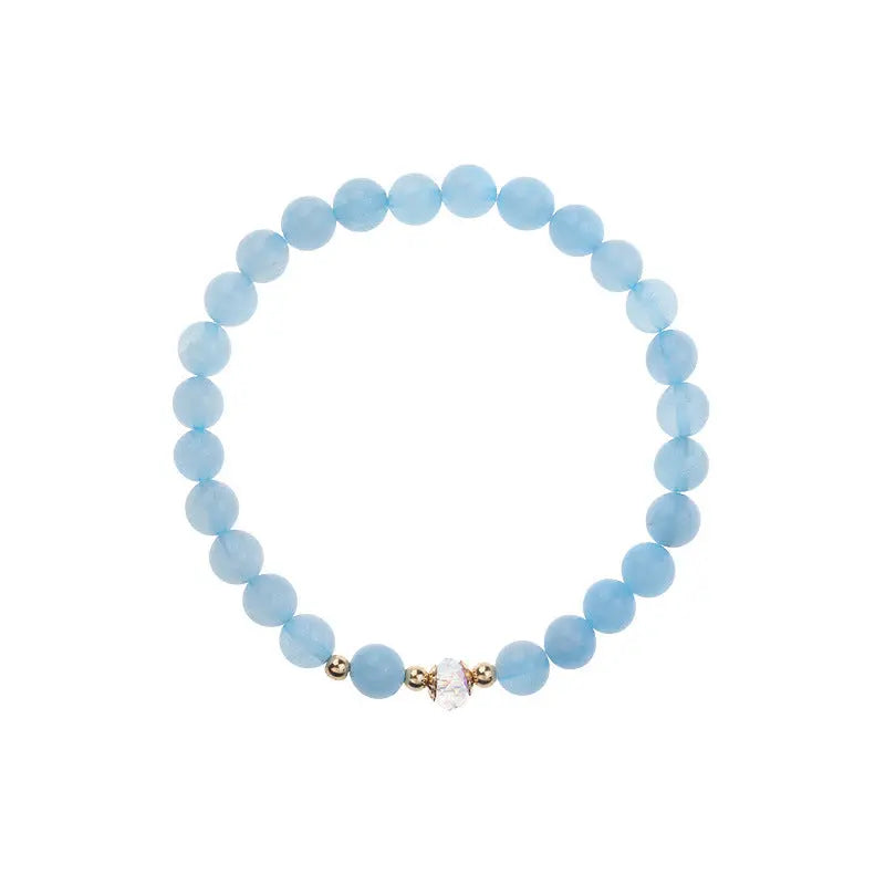 Inspired Confidence - Aquamarine Clear Quartz Courage Bracelet