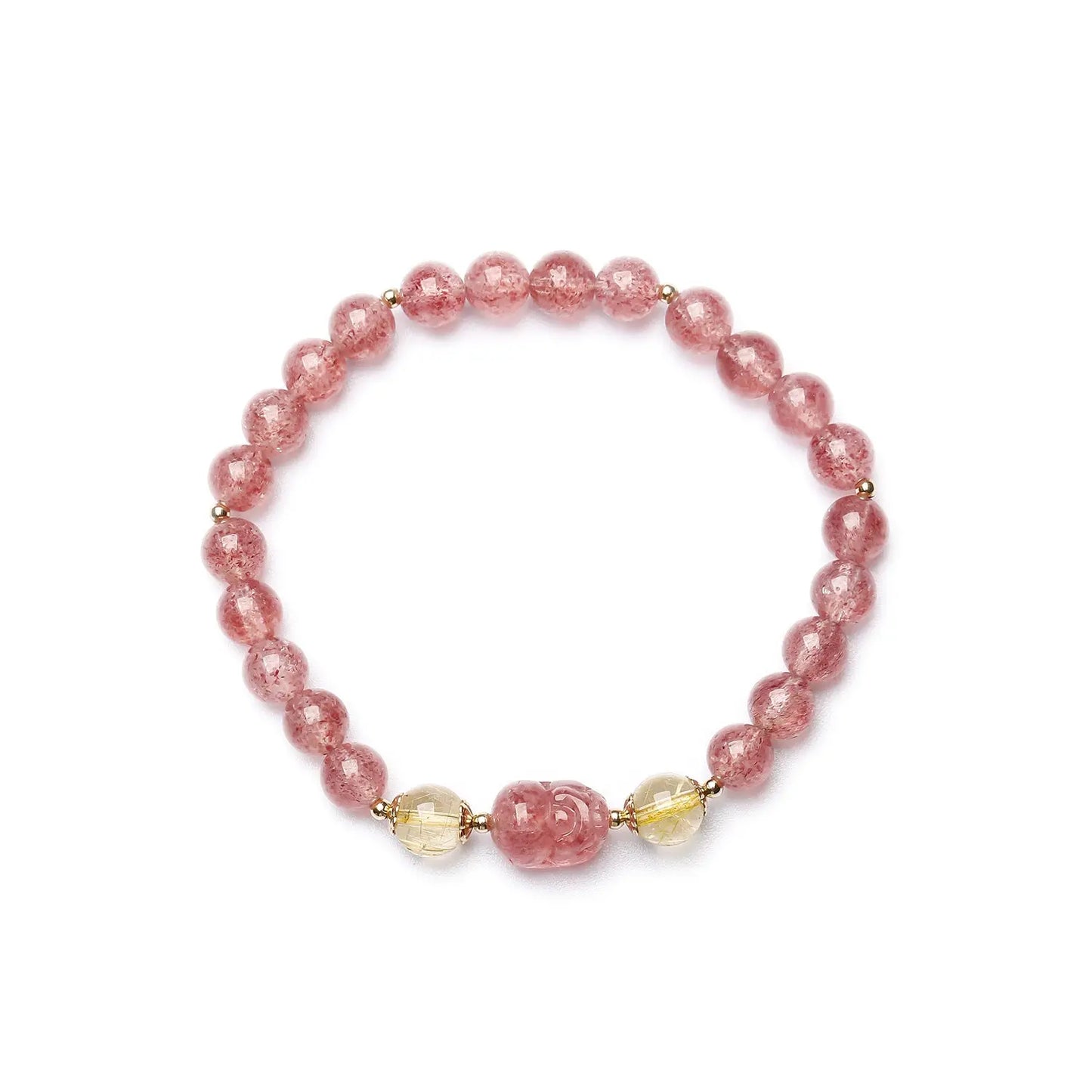 Inspired Love - Strawberry Quartz Love Bracelet