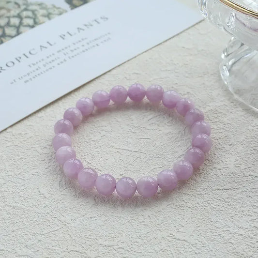 Peaceful Heart - Lepidolite Peace Bracelet - Chene Blue