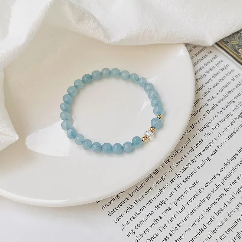 Inspired Confidence - Aquamarine Clear Quartz Courage Bracelet