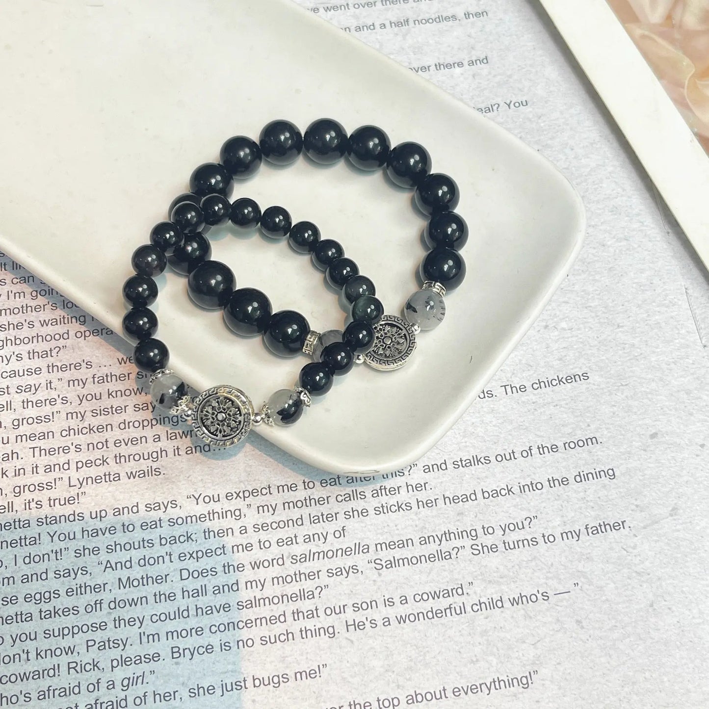 Timeless Love - Couples Bracelet Obsidian Protection Charm Bracelet