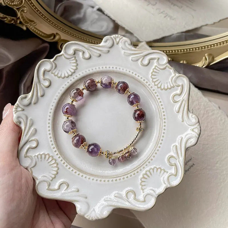 Positive Magnet - Purple Phantom Quartz Luck Bracelet