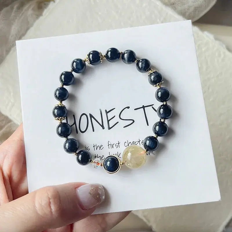 Ultimate Shield - Tiger's Eye Protection Bracelet - Chene Blue