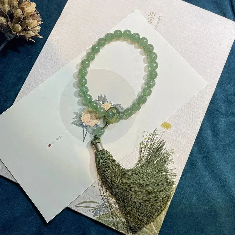 Inspire of love - Green Strawberry Quartz Love Decoration - Chene Blue