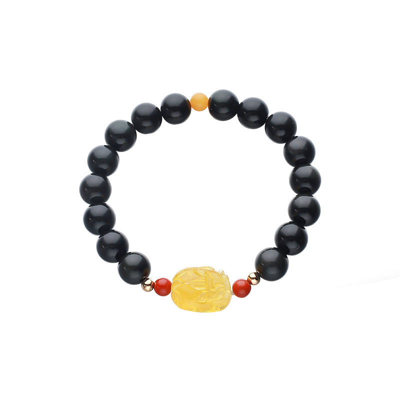 Ultimate Shield - Obsidian Beeswax Protection Bracelet