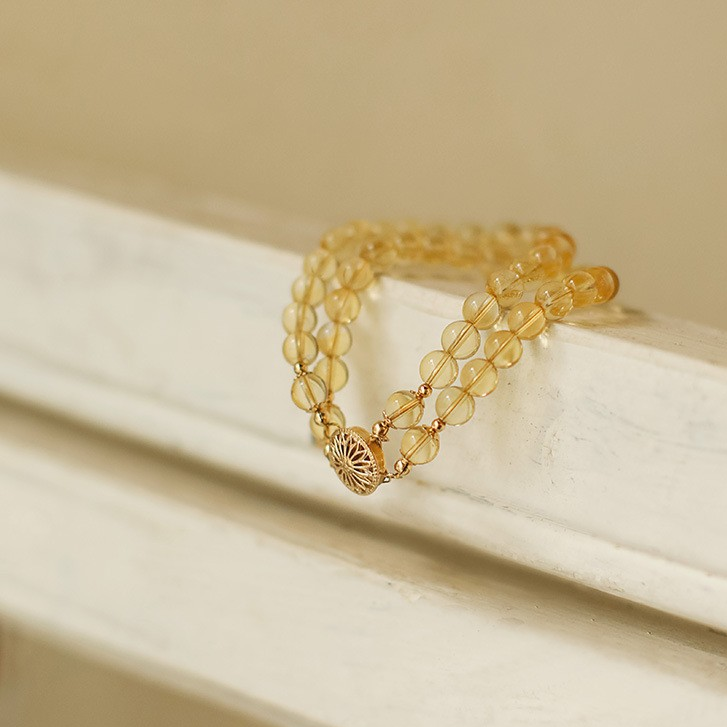 Eternal Bliss - Citrine Wealth Success Luck Crystal Bracelet