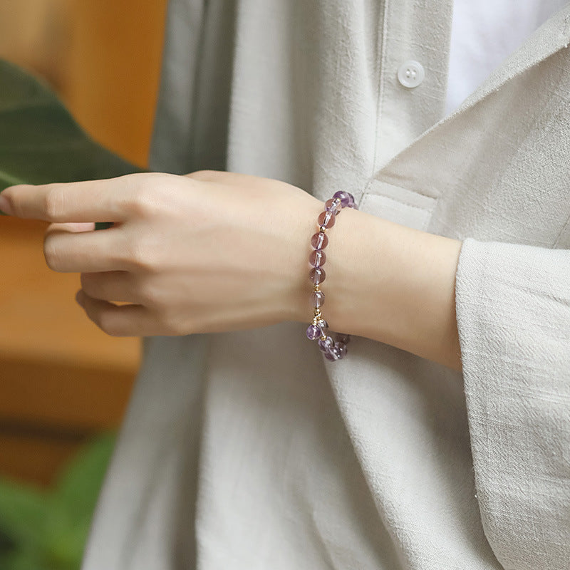 Wise Glance - Amethyst Wisdom Charm Bracelet