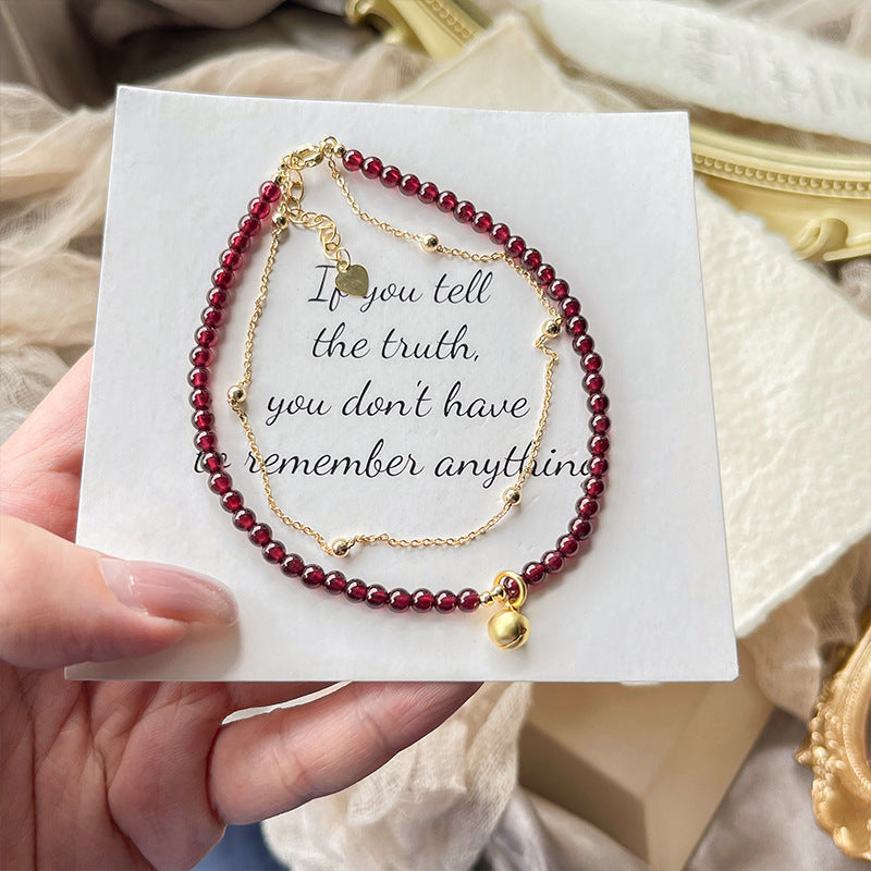 Divine Healing - Garnet Healing Charm Anklet