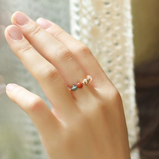 Positive Magnet -Crystal Multicolored Luck Ring