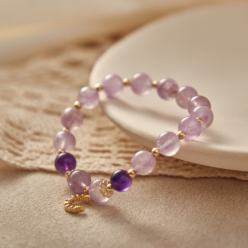 Wise Glance - Amethyst Wisdom Charm Bracelet