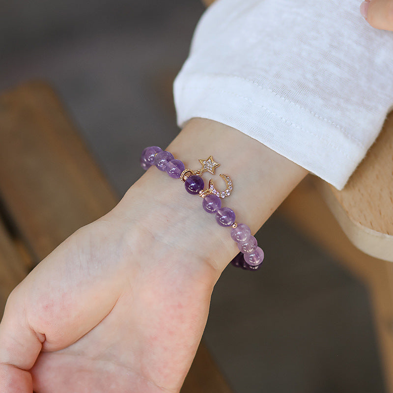 Wise Glance - Amethyst Wisdom Charm Bracelet