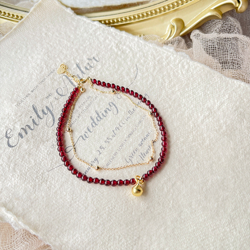 Divine Healing - Garnet Healing Charm Anklet