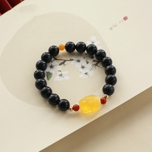Ultimate Shield - Obsidian Beeswax Protection Bracelet